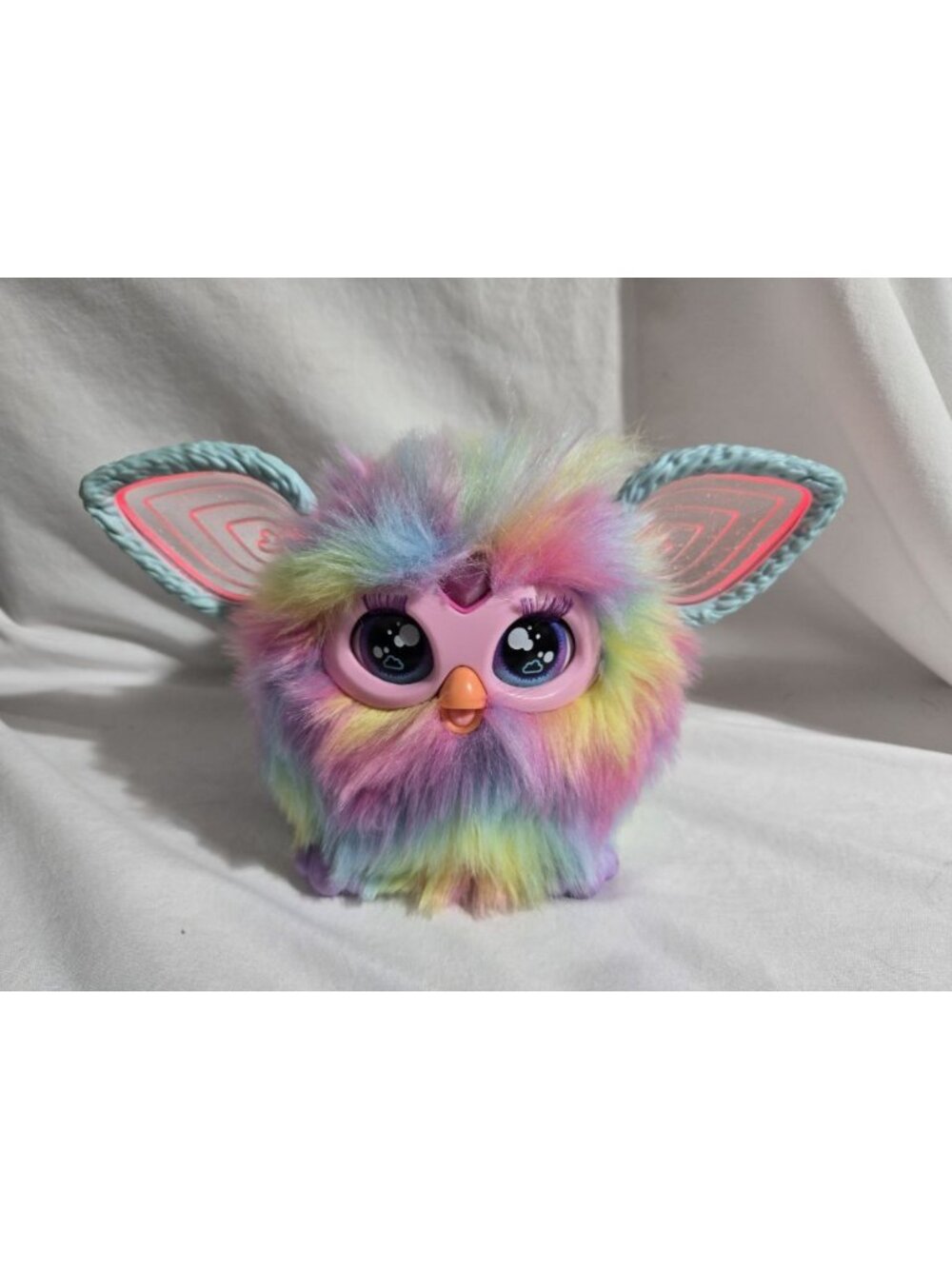 ​2023 Hasbro Furby Coral Tie-Dye Interactive Toy - TESTED & WORKS - Clean!